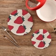 thumbnail image 2 of Pot Holders Trivets Set Cotton Potholders Set, Hot Pads Set of 2, Summer Strawberry Hot Pot Trivets One 9.45 Inch and One 7 Inch Home Decor Gifts, 2 of 7