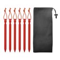 thumbnail image 1 of Generic 6PCS Practical Triangular Tent Stakes Kit High-Quality Aluminum Alloy Lightweight Stakes with Storage Pouch for Tent Camping, 1 of 8