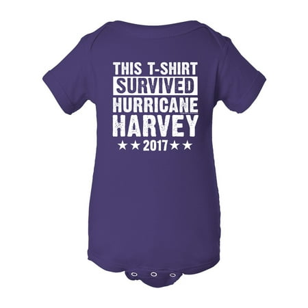 

This T-Shirt Survived Hurricane Harvey Houston Texas 2017 DT Infant Baby Rib Bodysuit