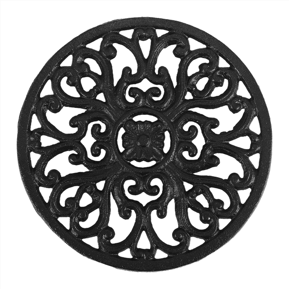 New Arrivals Round Cast Iron Trivet 6.7Inch Heat-Insulation Non-Slip