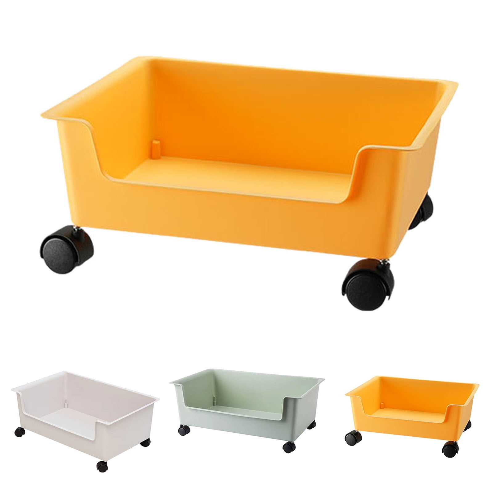 Clearance Under $20 Removable Book Storage Box Under Desk With Pulley Student Classroom Dormitory Schoolbag Organizing Box Toy Storage Box