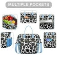 thumbnail image 2 of Buffalo Cow Design Insulated Lunch Bag – Large Reusable Lunch Box with Artistic Farm Animal Print, Leakproof Waterproof Cooler Tote with Dual Compartments for Country-Themed Office or Picnic Use, 2 of 6
