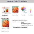 thumbnail image 2 of DIY Latch Hook Kits Pillow Basketball Stamped Handamade Pillowcase Crochet Yarn Hook and Latch Emboridery Throw Pillow cover for Home Sofa Decor 43x43cm(3), 2 of 8