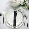 thumbnail image 3 of Efavormart Pack of 5 - Black Accordion Crinkle Taffeta Napkins - Impeccable Metallic Glint - Perfect for Wedding Ceremonies, Birthday, Party, Event, Banquet, Restaurant Tableware - 20"x 20", 3 of 11