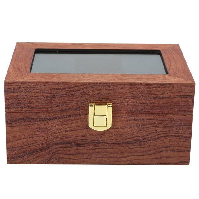 Anti Slip Durable Wooden 3 Grid Watch Box Organizer For Men, Watch Box, For Men Watch Display Watches Storage And Scratches