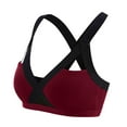 thumbnail image 4 of Prolriy Sports Bras for Women Fitness Beautiful Hot Yoga Bra Back Plug Cell Phone Pocket Yoga Bra Sports Bra Athletic Gym Workout Tops for Women, Womens Tops Red L, 4 of 4