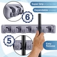 thumbnail image 6 of Sorbus 16" Wall-Mounted Tool Organizer – Holds 11 Items, Plastic Broom & Garden Tool Holder (2 Pack), 6 of 8