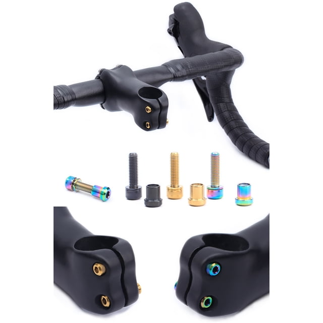 Bike Stem Screws Nuts Fastening Components Professional Cycling Fitting Titanium Alloy Handlebar Fasteners Set Accessories Colorful