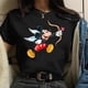 thumbnail image 1 of KISS Mickey and Minnie Cute Women's Top O-Neck Summer Women's T-Shirt Kawaii Mickey Mouse Casual TopXXL Gao Jinjia LED, 1 of 2