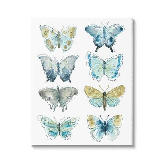 Stupell Varied Butterflies & Moths Insects Animals & Insects Painting Gallery Wrapped Canvas Print Wall Art