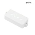 thumbnail image 3 of Unique Bargains Bass Pickup Cover for 4 String Plastic Closed Shell Bass Guitar Musical Instrument Parts White 2 Pack, 3 of 4