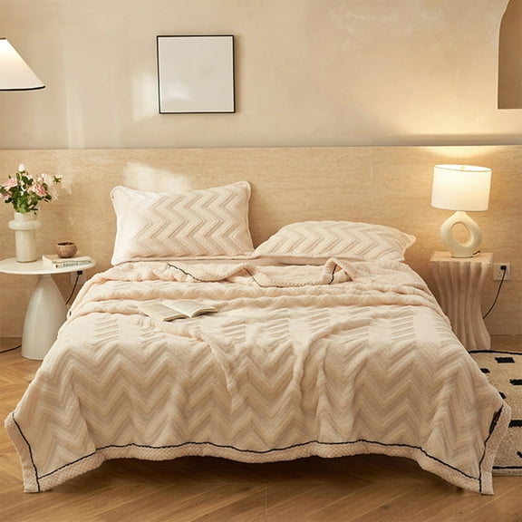 HKEJIAOI 47.24x78.74in Three Layer Jacquard Blanket Multifunctional Soft Warm Lightweight Throw for Bed Sofa Nap All Season Home Decor