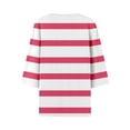 thumbnail image 5 of yunLCZ Basic Women's Tees Clearance Womens Summer Tops Fashion 2025 V Neck Print Shirts Casual Button Down 3/4 Lenght Sleeve Blouses workout form-fitting T-shirts women, 5 of 5