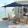 thumbnail image 4 of Costway Parasol de Patio Extérieur de 11 Pi, Parasol Rond Déporté avec Rotation à 360° Bleu Marine, 4 of 10