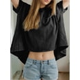 thumbnail image 3 of Women's T-shirt Round neck short-sleeved casual tops Elegant solid colour T-shirt tops, 3 of 6