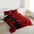 thumbnail image 3 of Feelyou Fashion Bowknot Kids Bedding Comforter Set, Red Zebra Leopard Print Twin Comforter Sets, Dreamy Stars Galaxy Reversible Bedding Set, Microfiber Bedroom Decor, 2pcs, 3 of 8