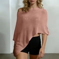 thumbnail image 2 of Feancey Sheer Poncho for Women Trendy Asymmetrical Beach Cover Ups Lightweight See Through Summer Shawl Tops for Swim Vacation Dailywear Watermelon Red Free Size, 2 of 9