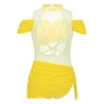 thumbnail image 2 of YIZYIF Girls Off-Shoulder Hollow Back Dance Gymnastics Leotard Youth Dance Performance Bodysuit,Sizes 6-16, 2 of 7