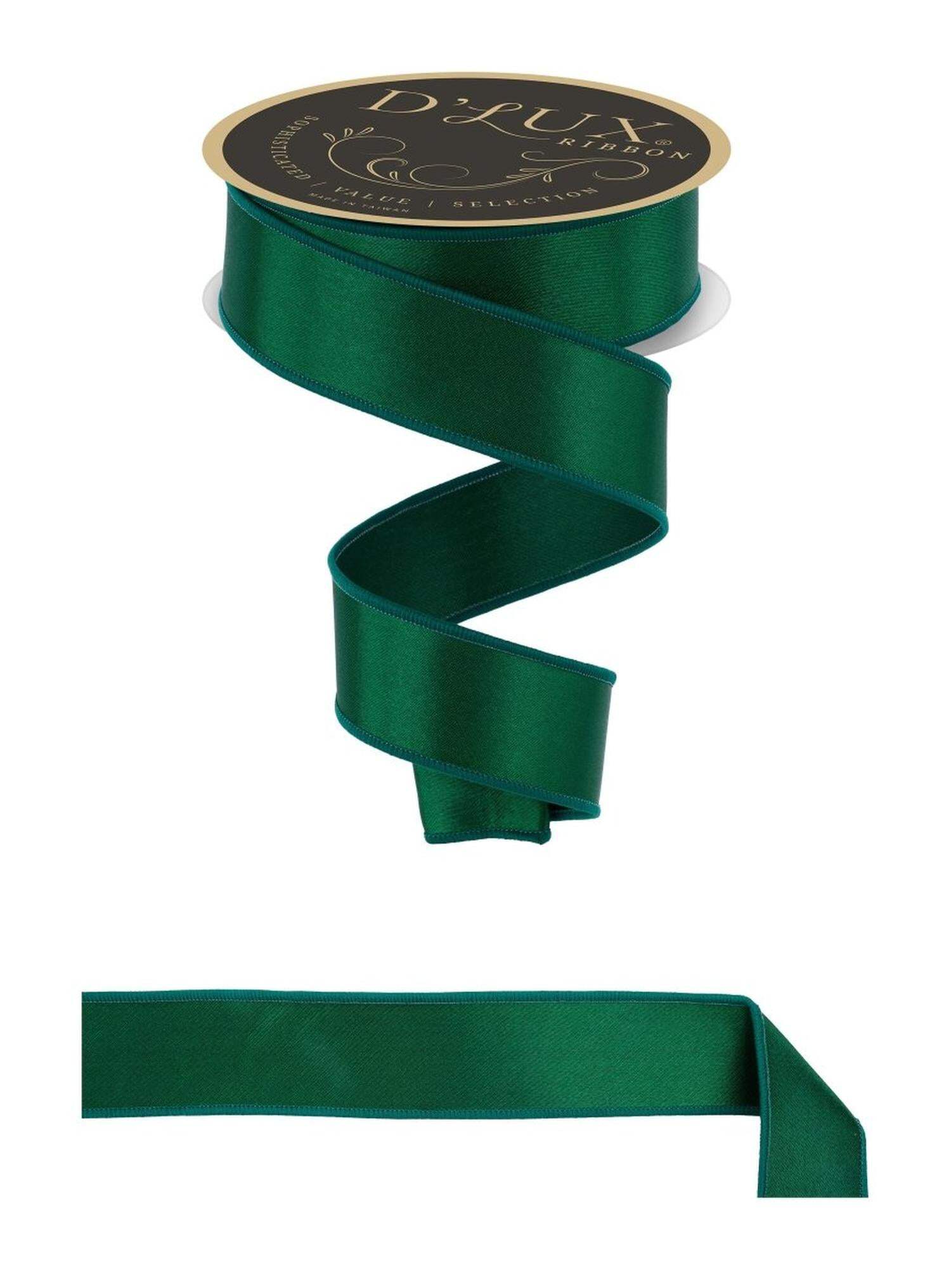 1.5in Satin Fused Ribbon: Emerald Green (10 Yards)