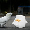 thumbnail image 2 of Splash-proof Food Container Bird Feeding Box Window Hummingbird Feeders for Outdoors Pet Birdcage Plastic White 3 Pcs, 2 of 6
