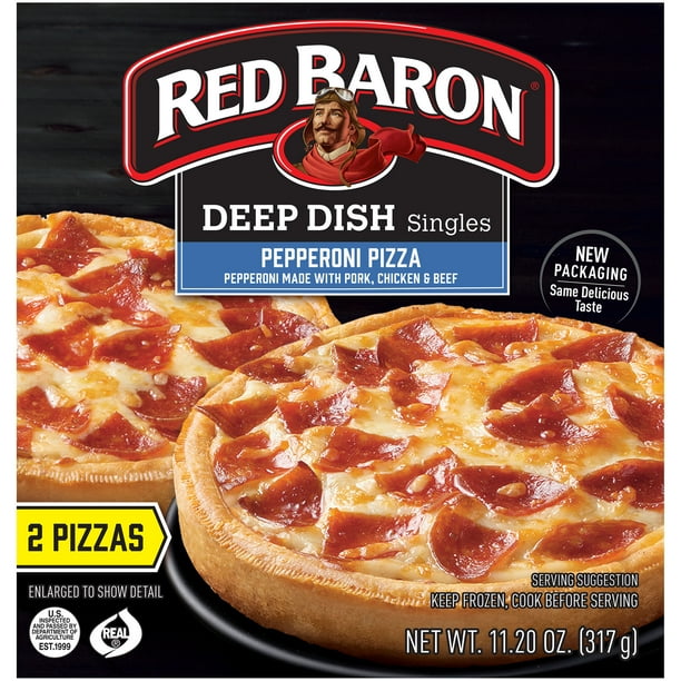 RED BARON Pizza, Deep Dish Singles Pepperoni, 2 count, 11.20 oz