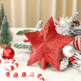thumbnail image 4 of Decoración para árbol de Navidad con tres estrellas de miel, color rojo, 21 cm, 4 of 7