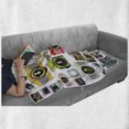 thumbnail image 5 of Vintage Soft Flannel Fleece Throw Blanket, Vintage Old Fashioned Photo Cameras Hobby Studio Themed Graphic Design, Cozy Plush for Indoor and Outdoor Use, 50" x 60", Multicolor, by Ambesonne, 5 of 5