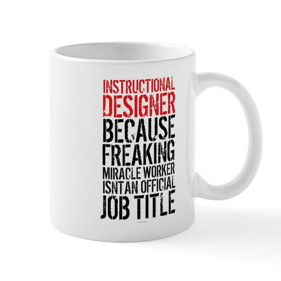 CafePress - Instructional Designer Job Title Mugs - 11 oz Ceramic Mug - Novelty Coffee Tea Cup