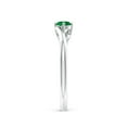 thumbnail image 3 of ANGARA Natural Classic Round Emerald Solitaire Bypass Engagement Ring in 14K White Gold for Women (Size-4mm) | May Birthstone, Birthday, Anniversary, Jewelry Gift for Women | Natural Emerald Ring, 3 of 9