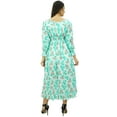 thumbnail image 6 of Bimba Women's Printed Cotton Smocked Waist Long Maxi Dress Boho Chic, 6 of 8
