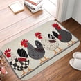 thumbnail image 5 of 1pc Roosters on Fabric Absorbent Non-Slip Bathroom Thickened Flannel Rug Decor,Soft,Quick Drying,Suitable For Indoor/outdoor Use,Bathrooms,Bedrooms,Kitchens,Terrace,Laundry Rooms,16"x24", 5 of 9