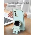 thumbnail image 5 of Compatible with Redmi K60 Pro Case Silicone TPU Plating, Xiaomi Redmi K60 Pro Phone Case Cute Astronaut Pattern Cover with Stand for Women Girls (Green), 5 of 7