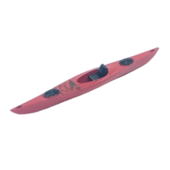 Mini Kayak Model Ship Ornament Handcrafted Plastic Material for Dollhouse Micro Landscape Collector Display