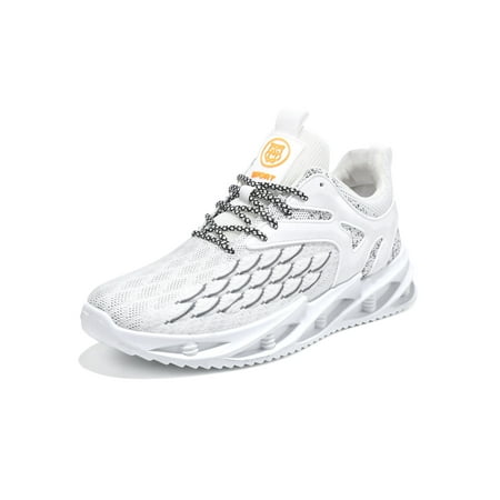 

Tenmix Mens Athletic Shoes Fitness Workout Sneakers Sport Running Shoe Breathable Trainers Walking Fashion Anti Slip White 7