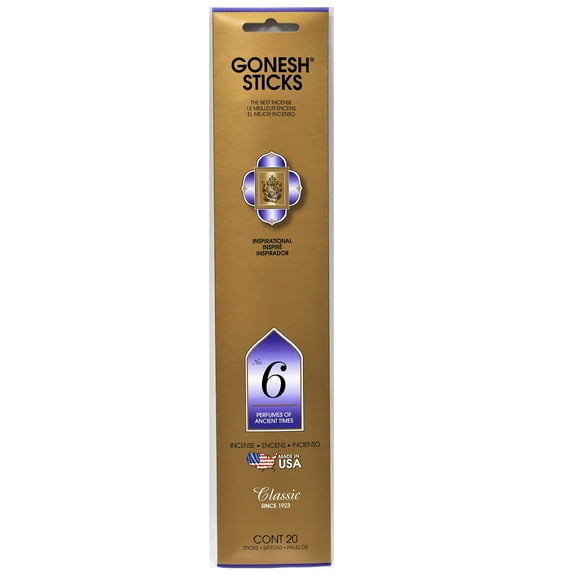 Indian Handicrafts Gonesh Classic Stick No. 6 - Ancient Times (Set of 8) incenses, Multi