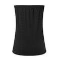 thumbnail image 4 of Luxalzxs Women's Summer Fashion Loose Solid Color Sleeveless Crew Neck Casual Strapless Bandeau Tank Top 2025, 4 of 5
