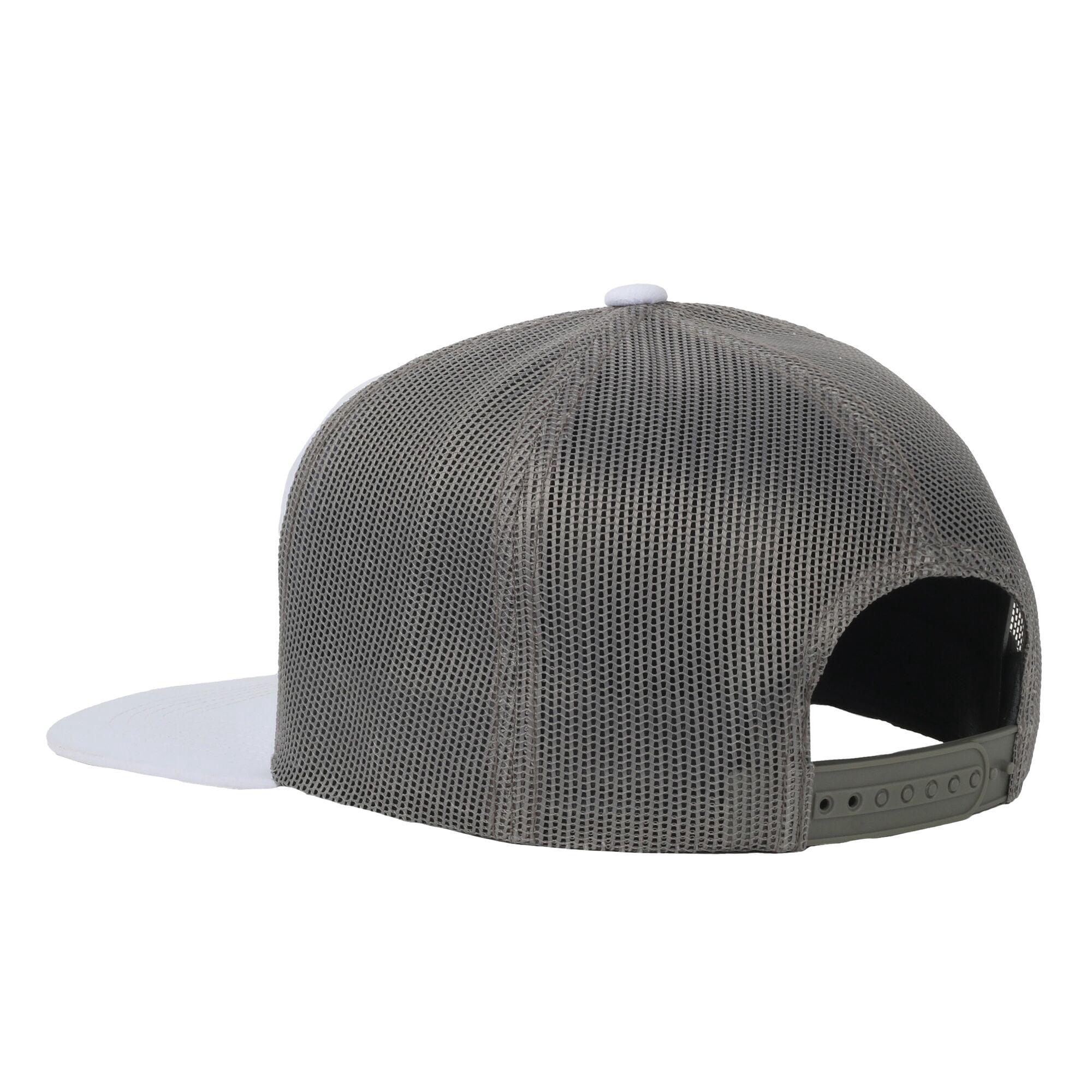 White/Grey Mahi Mahi 5-Panel Fishing Cap – Structured, Flat Bill Snapback, One Size