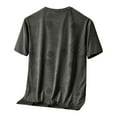 thumbnail image 7 of Fnooota Mens Casual T-shirts, Breathable Short Sleeve Stretch Relaxed Fit Summer Tops Army Green Size 4XL, 7 of 7