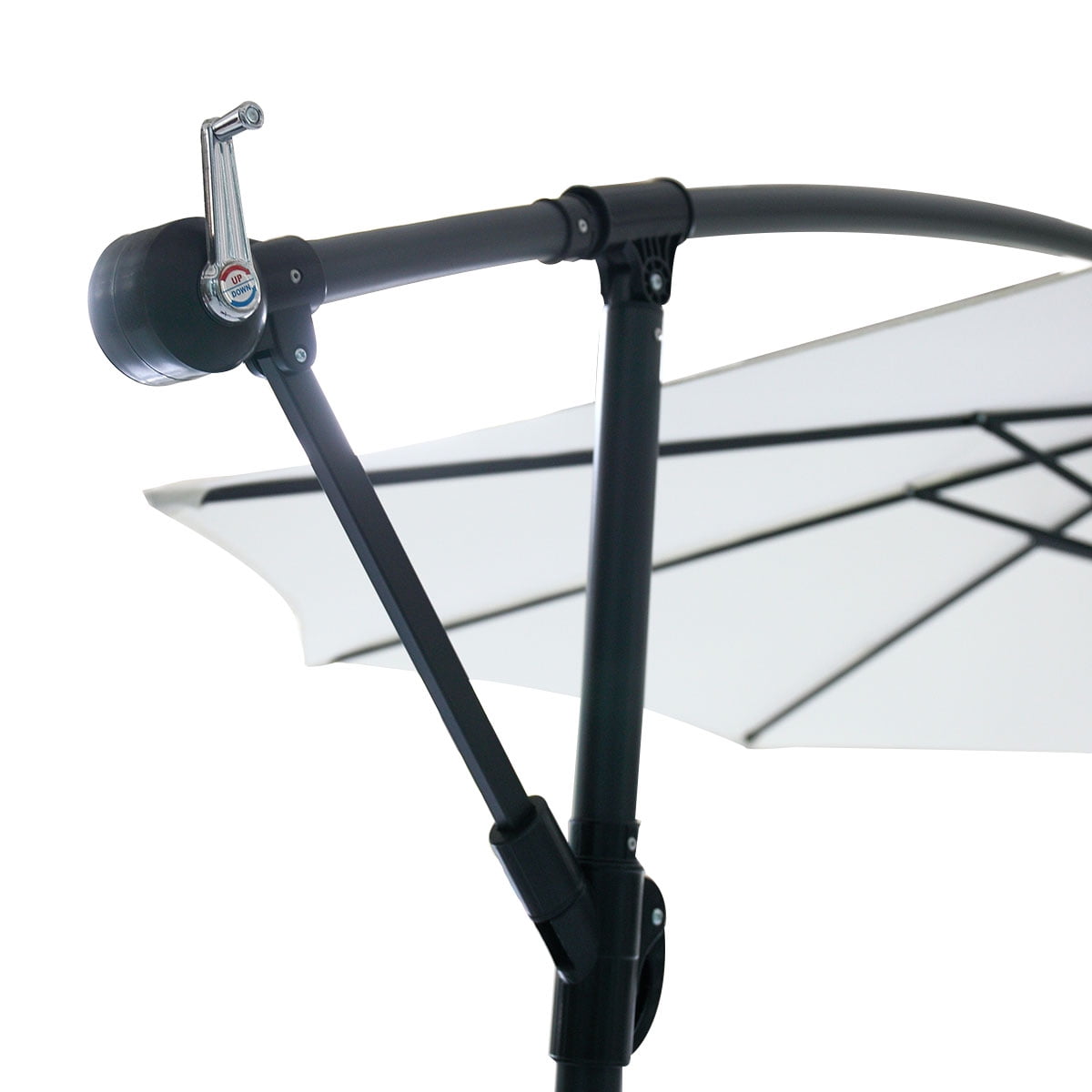 Kepooman Patio Umbrella Offset Hanging Umbrella Outdoor Market Umbrella, Beige Kepooman Patio Umbrella Offset Hanging Umbrella Outdoor Market Umbrella, Beige