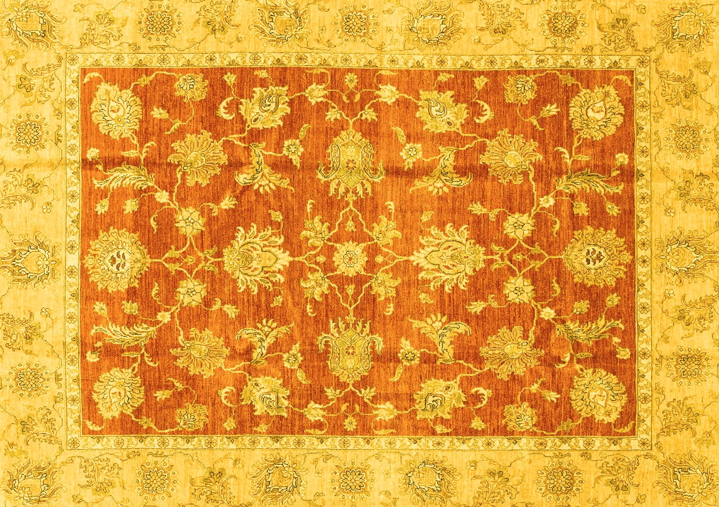 Ahgly Company Indoor Rectangle Abstract Yellow Modern Area Rugs, 2' x 3