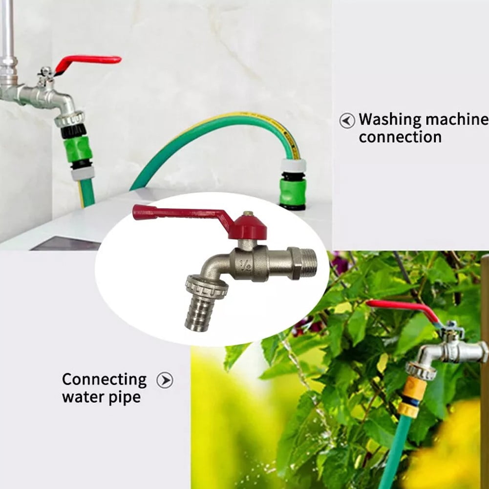 1/2" Single/Double Outlet Valve Garden Irrigation Water Tap Faucet Anti-Freeze Double