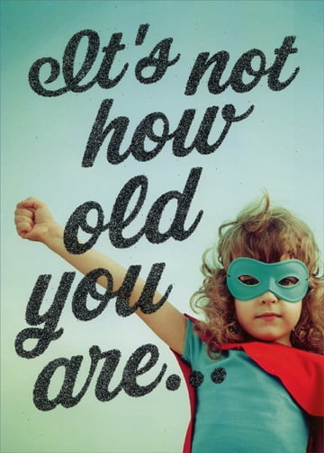 Recycled Paper Greetings Superhero Girl Birthday Card for Her