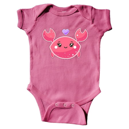 

Inktastic Cute Red Crab with Purple Heart Gift Baby Boy or Baby Girl Bodysuit