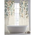 thumbnail image 5 of Green Brown Botanical Sheer Curtains 96 Inch Length 2 Panels Set for Living Room/Bedroom, Farmhouse Eucalyptus Leaves Rustic Curtain Sheers Drapes Rod Pocket Curtains Window Treatment Set 52''x96''x2, 5 of 7