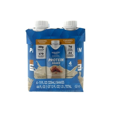 Equate High Performance Protein Shake, Caramel, 11 fl oz, 4 Ct