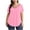 Pink, variant on Plus Size Tops for Women Casual Dressy Mesh Patchwork V Neck Short Sleeve Flowy Summer Blouse T-shirt (2XL, Pink)