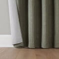 thumbnail image 3 of Sun Zero Medina 2-pack Woven Damask 100% Blackout Rod Pocket Curtain Panel Pair, Olive, 50"W x 84"L (2 Panels), 3 of 8