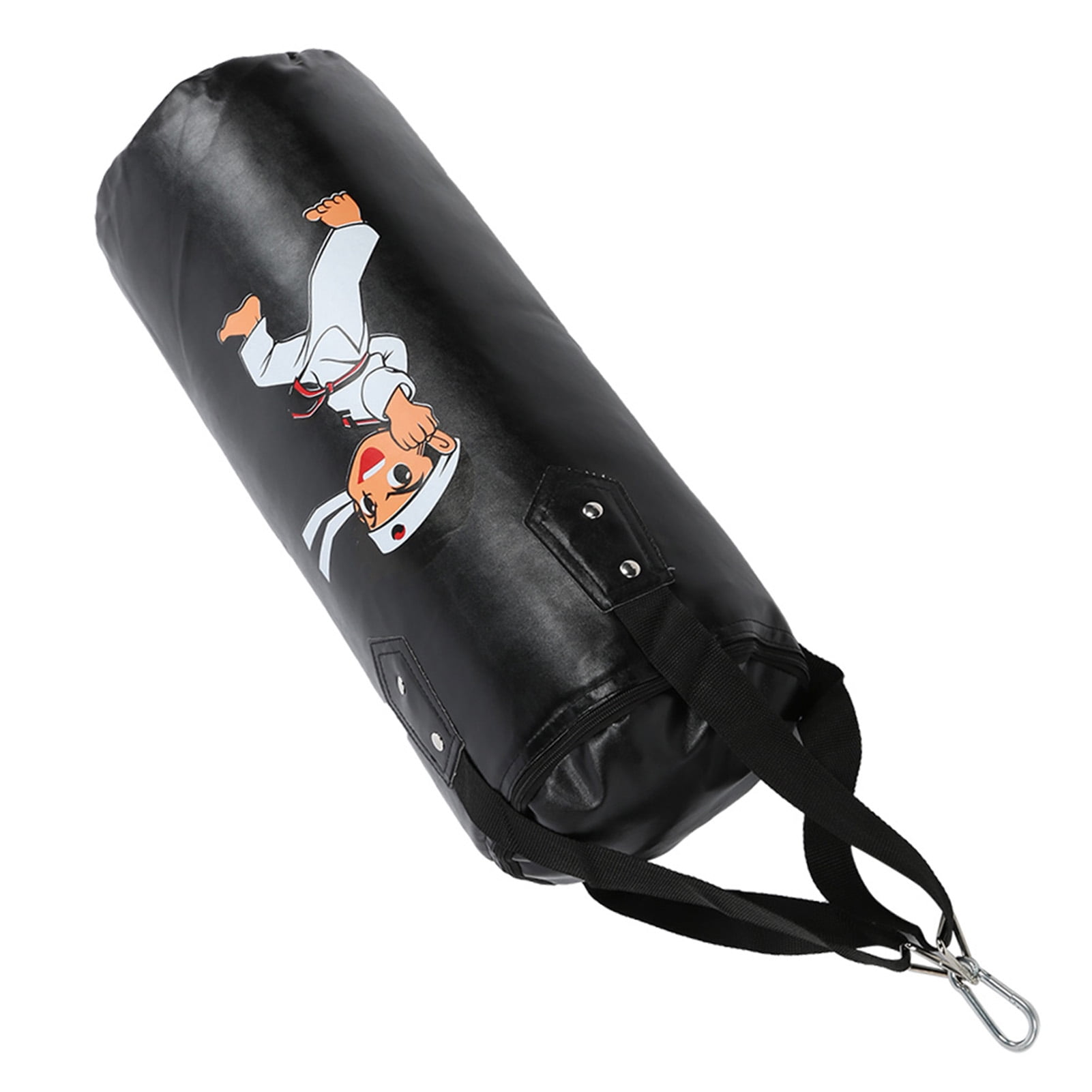 Nieyigj Kids Boxing Sandbag Hanging Hollow Training Equipment Set 23.62 inches / 60 cm for Muay Thai MMA Kickboxing Unfilled Heavy Bag with Ceiling Mount Chain Black