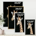 thumbnail image 4 of Designart 'Close Up Portrait Of A Giraffe On Black III' Farmhouse Framed Canvas Wall Art Print, 4 of 5