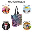 thumbnail image 7 of FORMRS Womens Canvas Tote Bag with Zipper Inner Pocket Shoulder Handbag, Pink Wavy Plaid, 7 of 7
